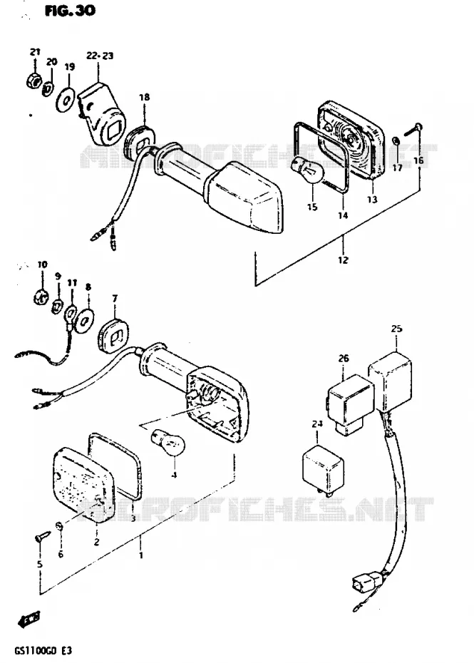 INDICATORS Suzuki MOTO 1100 GS-G 1983  GS1100GD(Z/D)