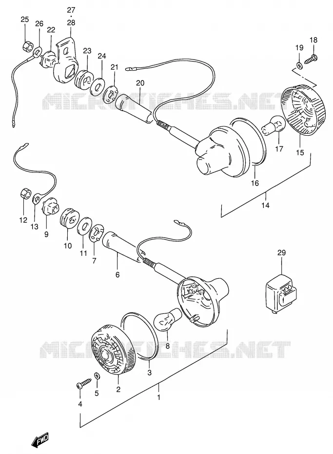 INDICATORS Suzuki MOTO 125 GN 1998  GN125EW(E28)