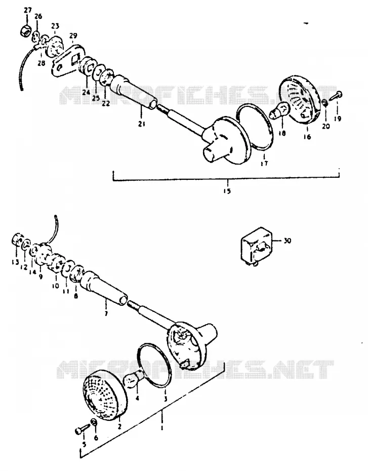 INDICATORS Suzuki MOTO 250 GS 1999  GS250TX(T/X)