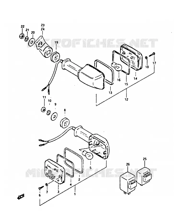 INDICATORS Suzuki MOTO 450 GS-E 1984  GS450EE(E/F/G/H/J)