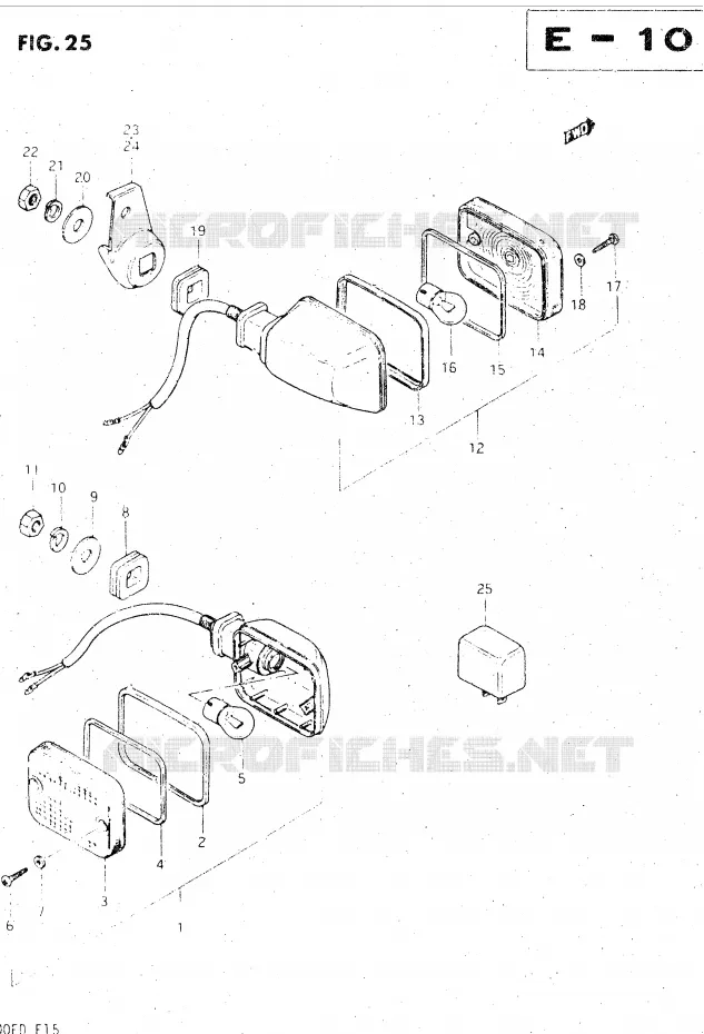 INDICATORS Suzuki MOTO 500 GS-E 1982  GS500EZ(Z/D)
