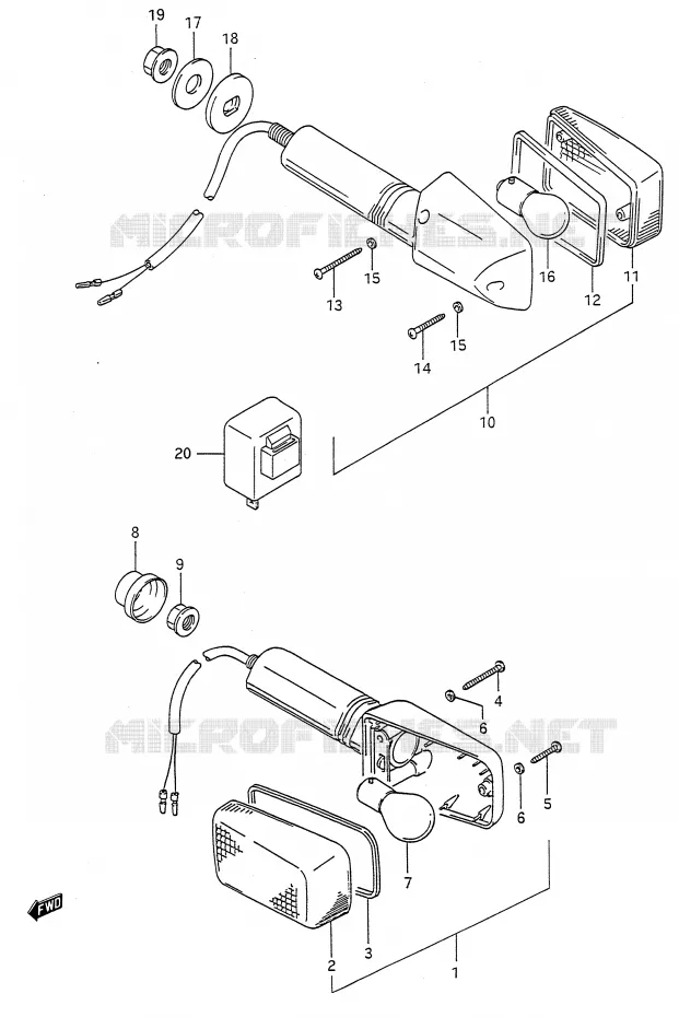INDICATORS Suzuki MOTO 500 GS-E 1993  GS500EP(E28)