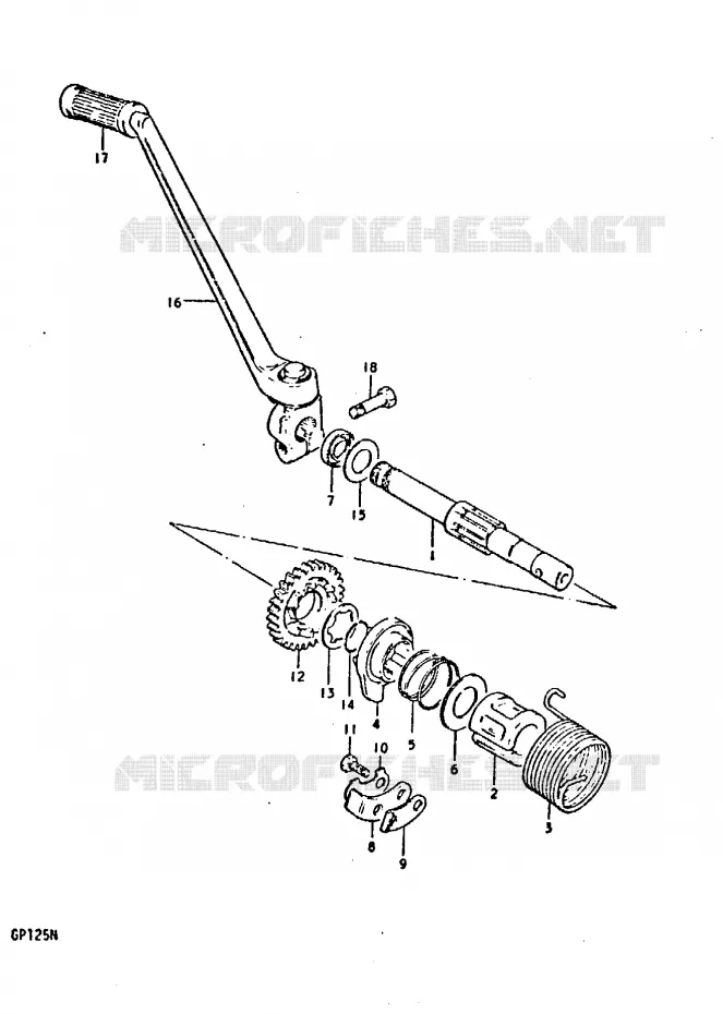 KICK STARTER Suzuki MOTO 125 GP 1992  GP125N(C/N)