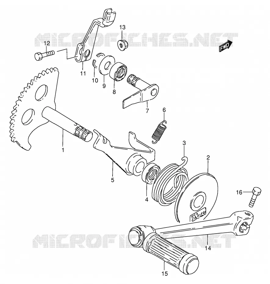 KICK STARTER Suzuki SCOOTER 50 FZ 1986  FZ50G(E1)