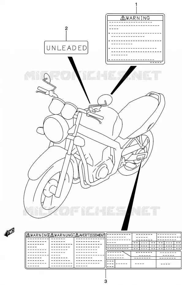 LABEL Suzuki MOTO 500 GS-E 2003  GS500HK3(P19)