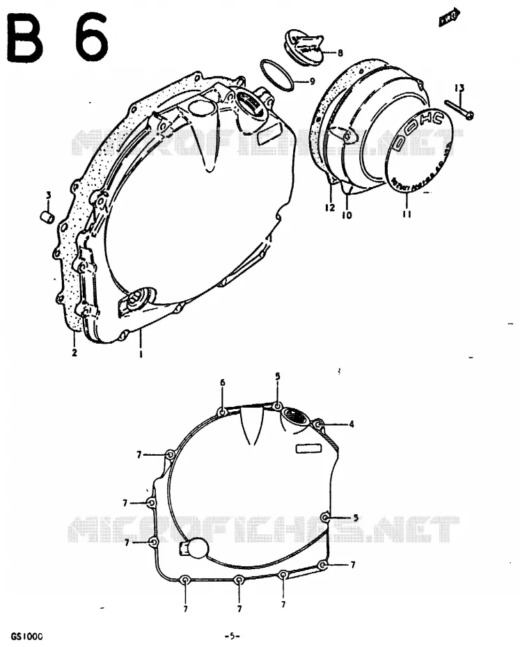 LEFT CRANKCASE COVER Suzuki MOTO 1000 GS 1979  GS1000N(C/N)