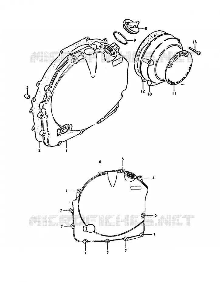 LEFT CRANKCASE COVER Suzuki MOTO 1000 GS 1979  GS1000S