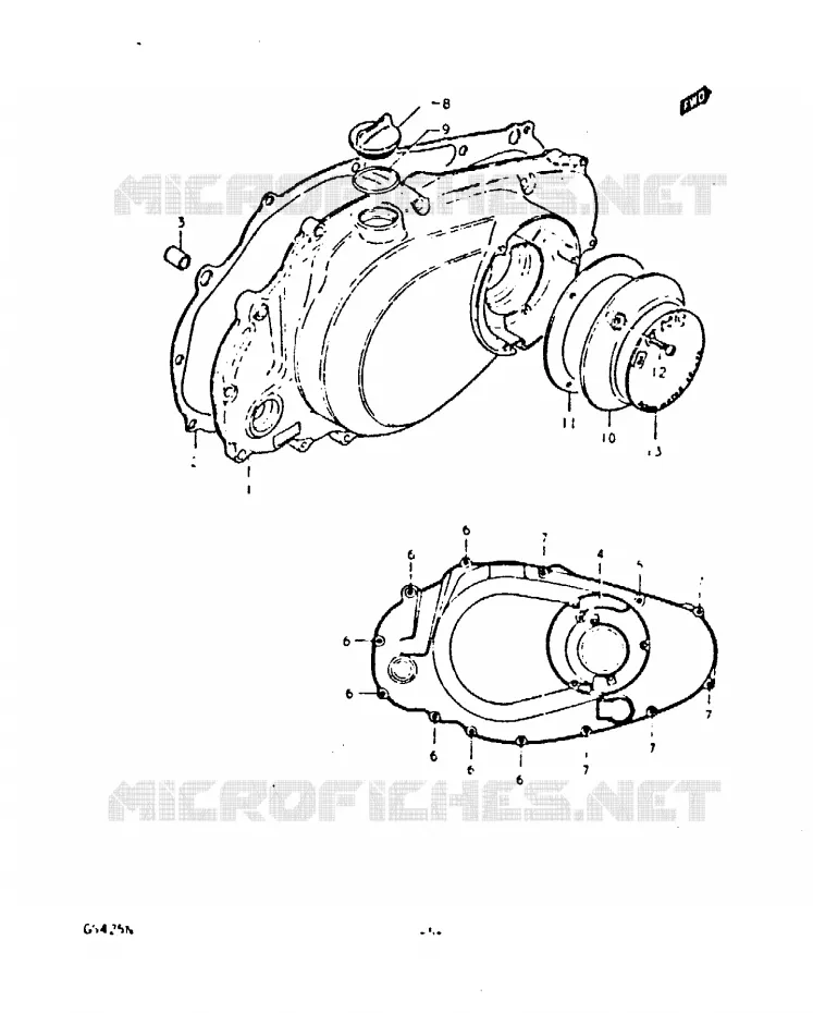 LEFT CRANKCASE COVER Suzuki MOTO 425 GS 1992  GS425EN(N)