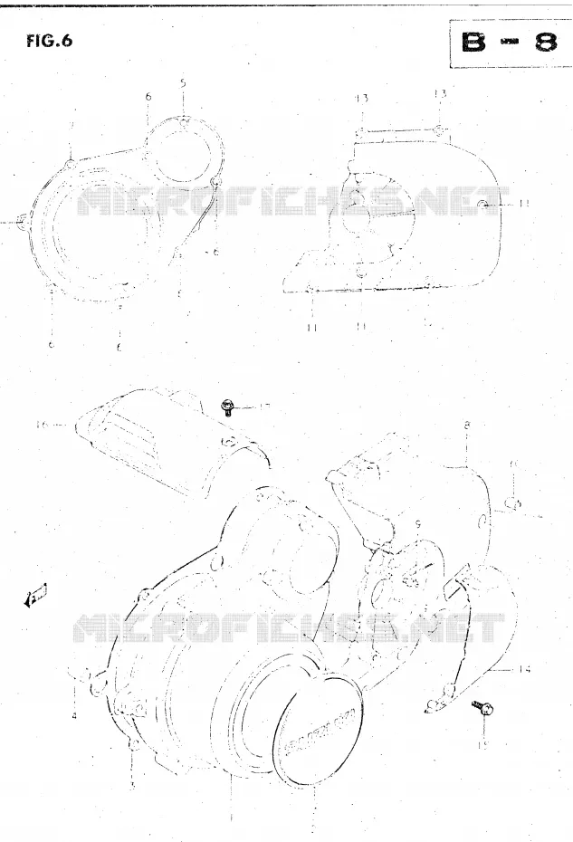 LEFT CRANKCASE COVER Suzuki MOTO 500 GS-E 1983  GS500ED(Z/D)