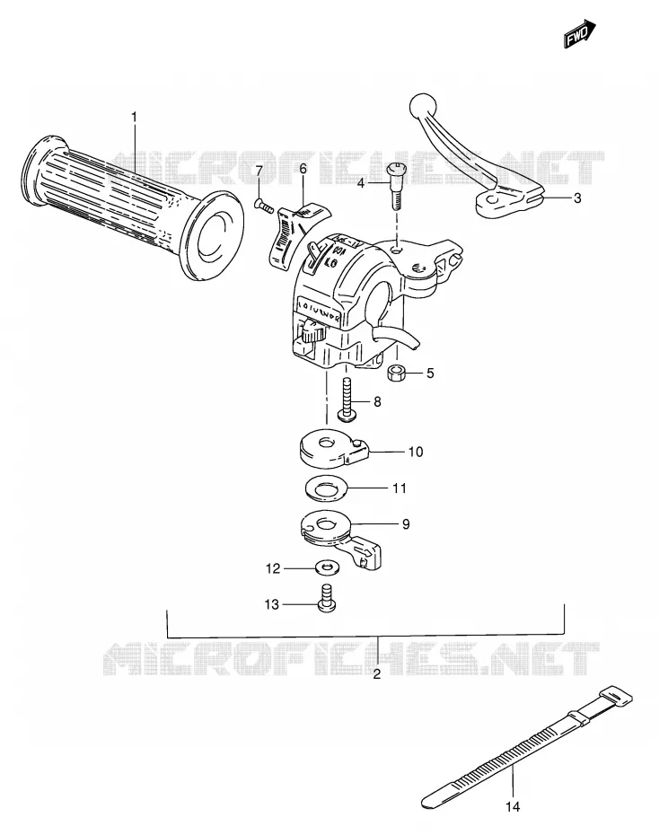 LEFT SWITCH - HANDGRIP (E1,E2,E16,E50) Suzuki SCOOTER 50 FZ 1982  FZ50Z(E1)