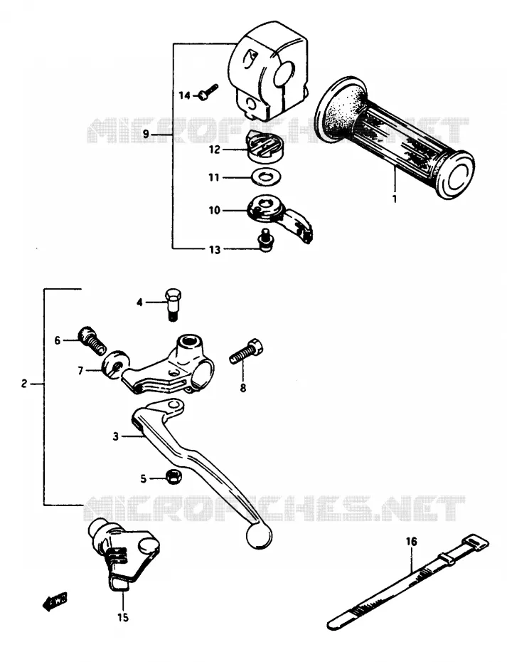 LEFT SWITCH - HANDGRIP (GSX1100EE/EF/EG) Suzuki MOTO 1100 GSX-E 1984  GSX1100EE(E/F/G)