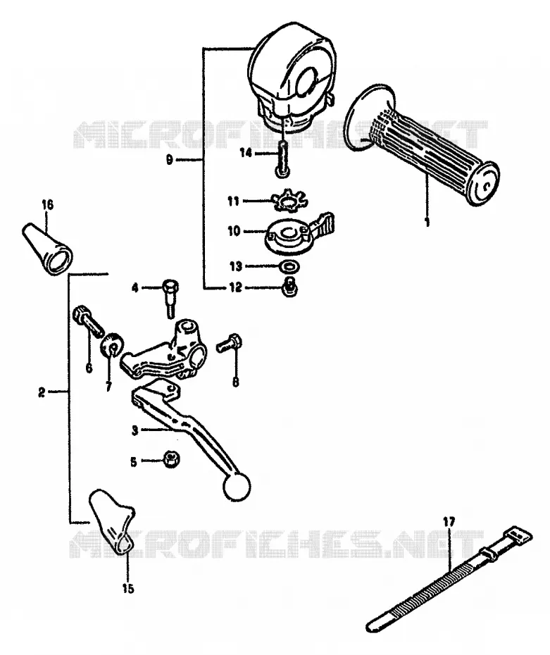 LEFT SWITCH - HANDGRIP (MODEL Z E34) Suzuki MOTO 550 GS 1981  GS550MX(X/Z)