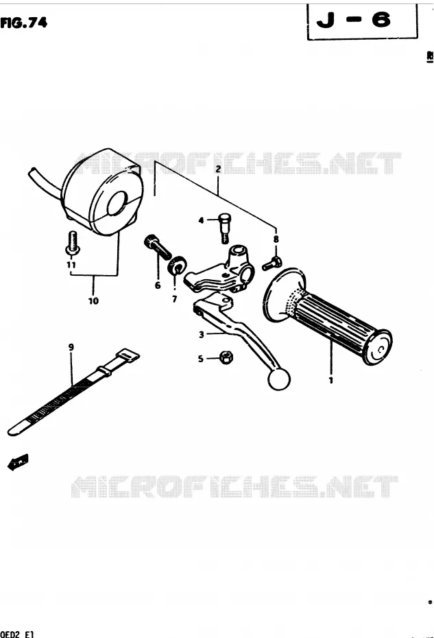 LEFT SWITCH - HANDGRIP (MODEL Z) Suzuki MOTO 450 GS 1982  GS450Z(2/Z/D)