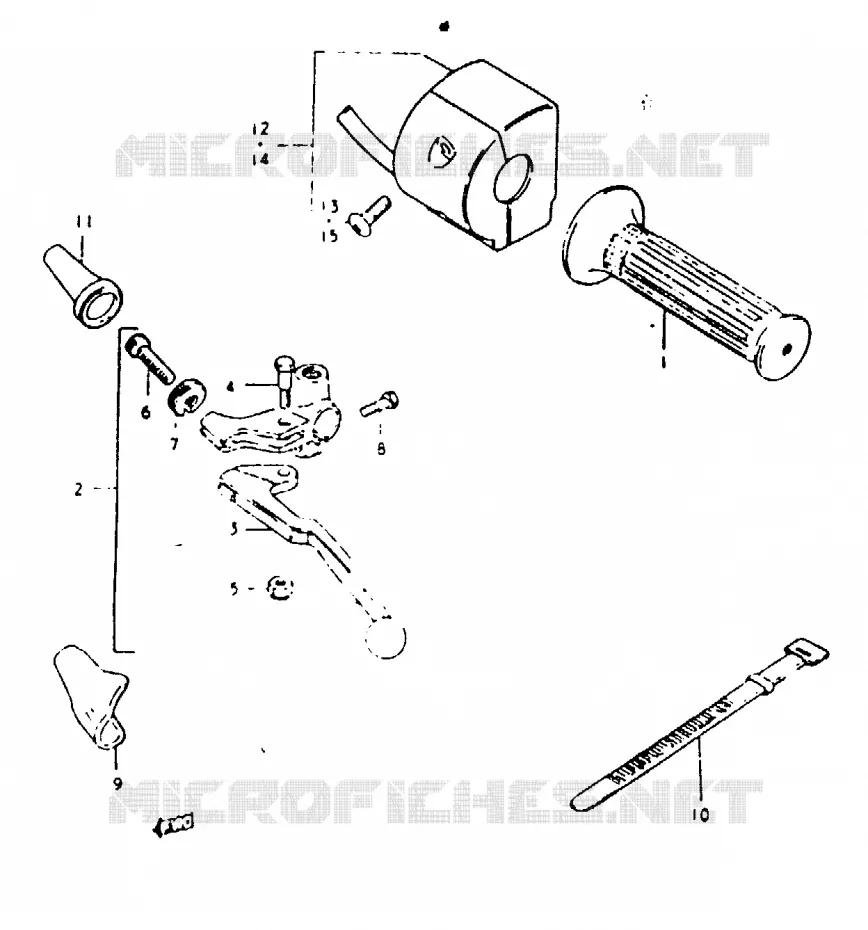 LEFT SWITCH - HANDGRIP Suzuki MOTO 1100 GSX 1981  GSX1100X(T/X)
