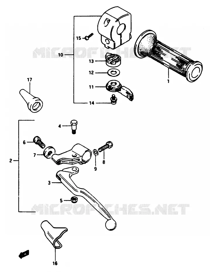 LEFT SWITCH - HANDGRIP Suzuki MOTO 1100 GSX-E 1984  GSX1100ESE(E/F/G)