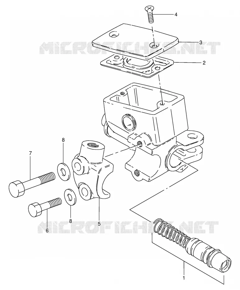 MASTER CYLINDER  (MODEL F/J/K/L/M/N/P) Suzuki MOTO 250 GN 1992  GN250N(E2)