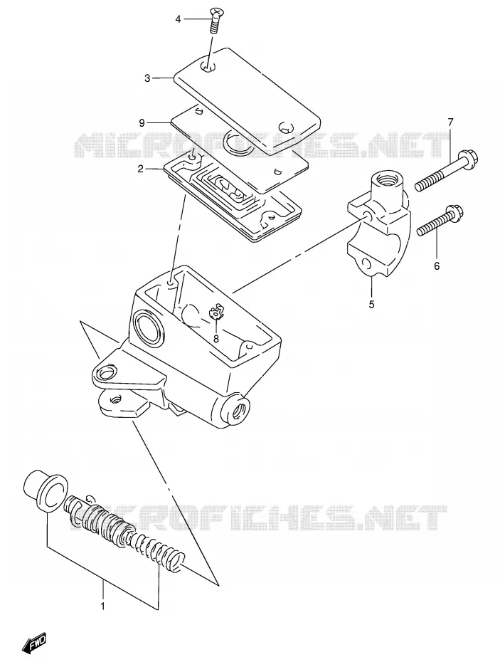 MASTER CYLINDER  (MODEL R) Suzuki MOTO 250 GN 1994  GN250R(E2)