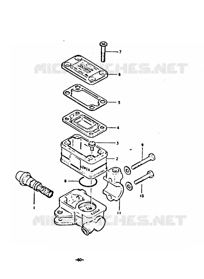 MASTER CYLINDER (DUBLE DISK) Suzuki MOTO 550 GS 1980  GS550T(T)