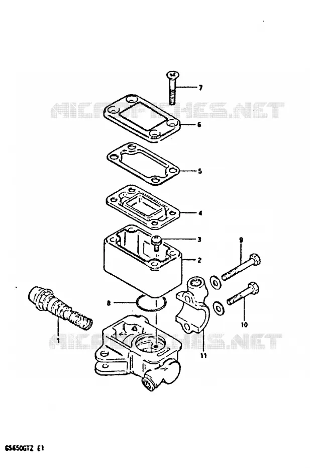 MASTER CYLINDER (MODEL X) Suzuki MOTO 650 GS 1999  GS650GTX(X/Z)