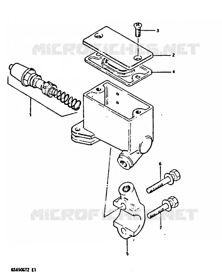 MASTER CYLINDER (MODEL Z) Suzuki MOTO 650 GS 1999  GS650GTX(X/Z)