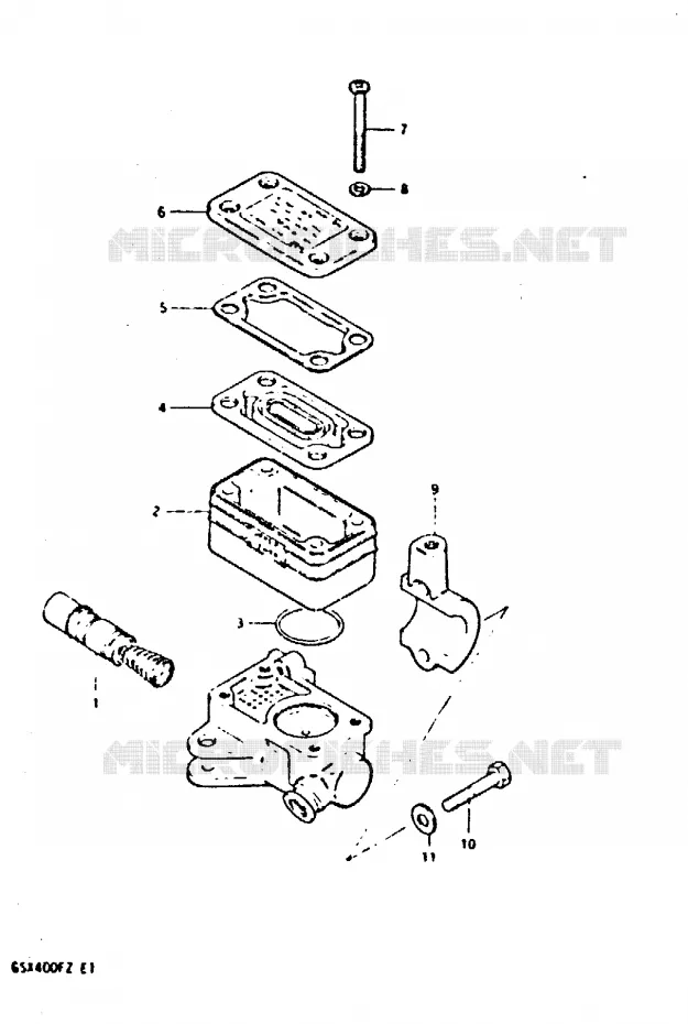 MASTER CYLINDER Suzuki MOTO 400 GSX 1982  GSX400FZ(X/Z)