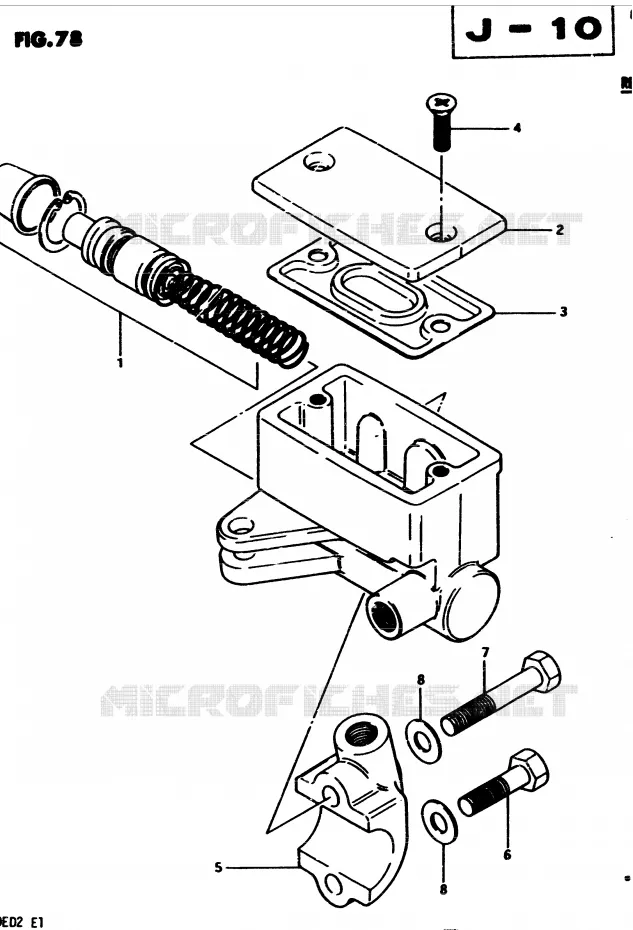 MASTER CYLINDER Suzuki MOTO 450 GS-S 1983  GS450SD(2/Z/D)