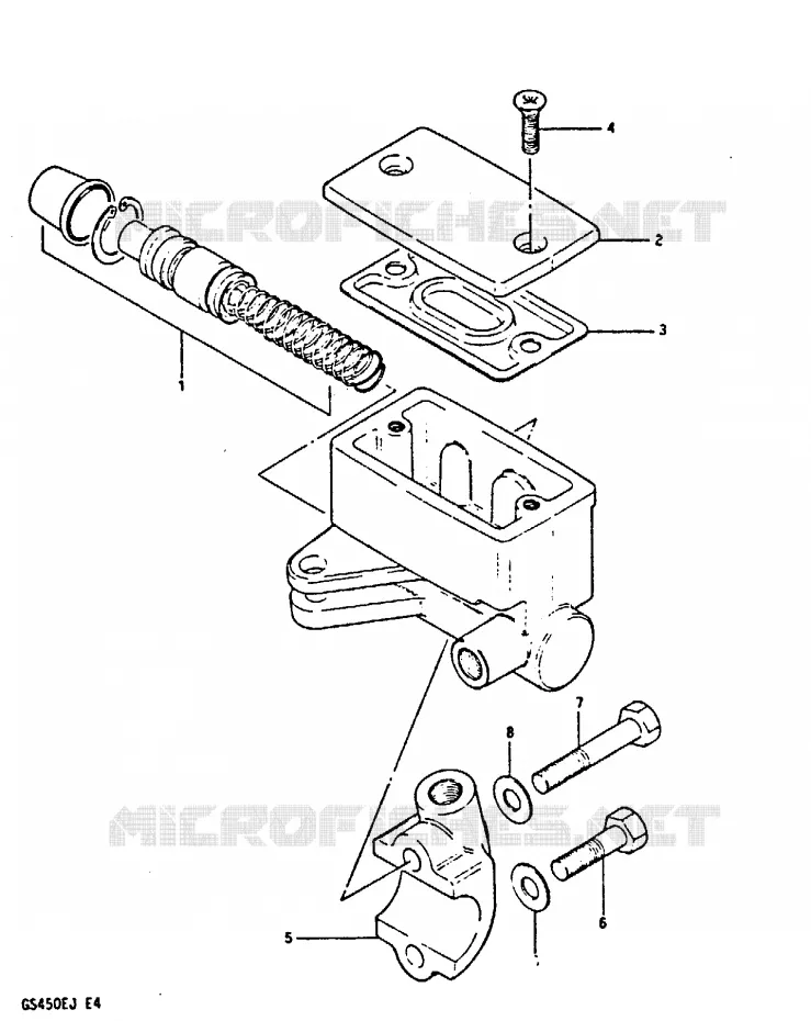 MASTER CYLINDER Suzuki MOTO 450 GS-S 1987  GS450SH(E/F/G/H/J)