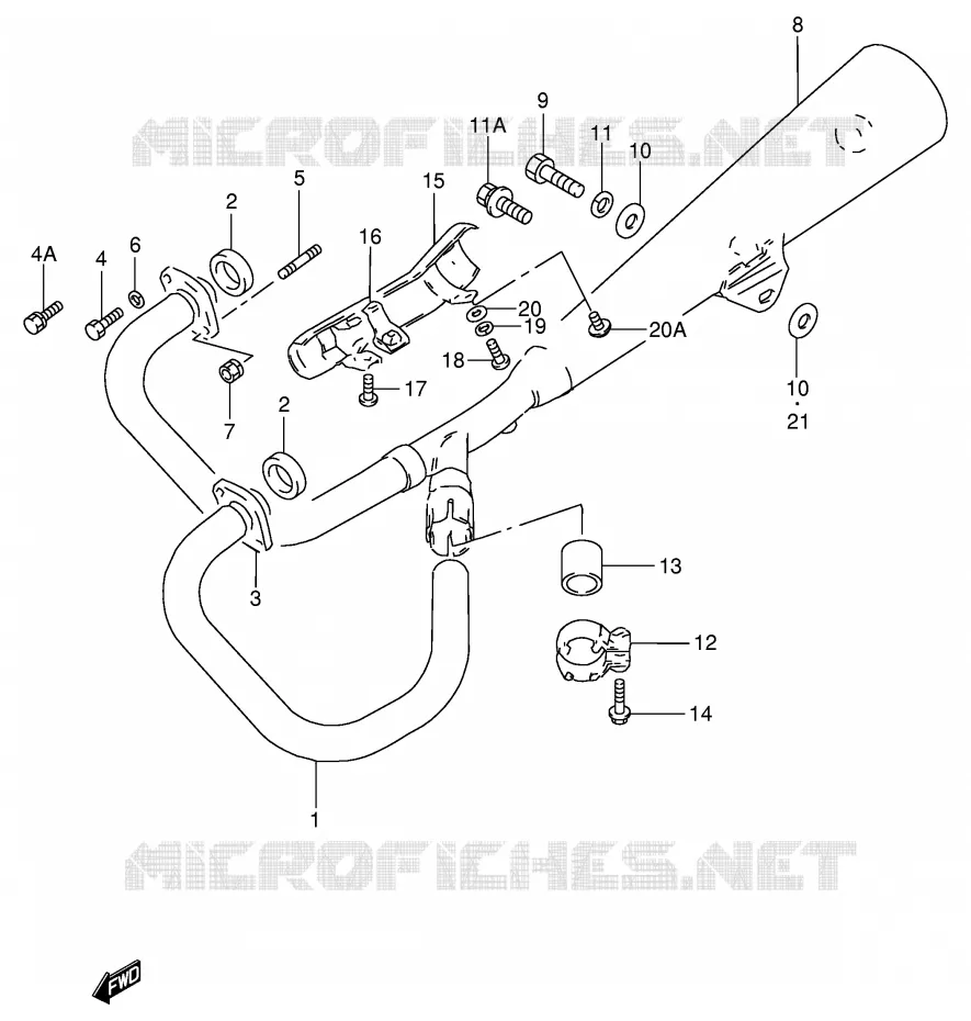 MUFFLER Suzuki MOTO 250 GN 1990  GN250L(E2)
