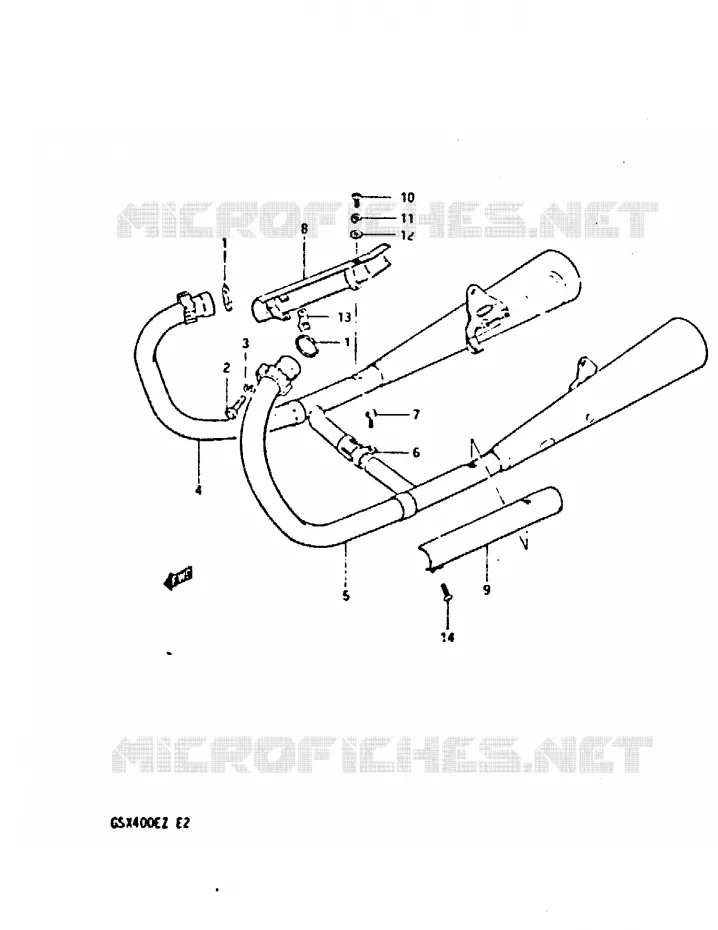 MUFFLER Suzuki MOTO 400 GSX 1982  GSX400SZ
