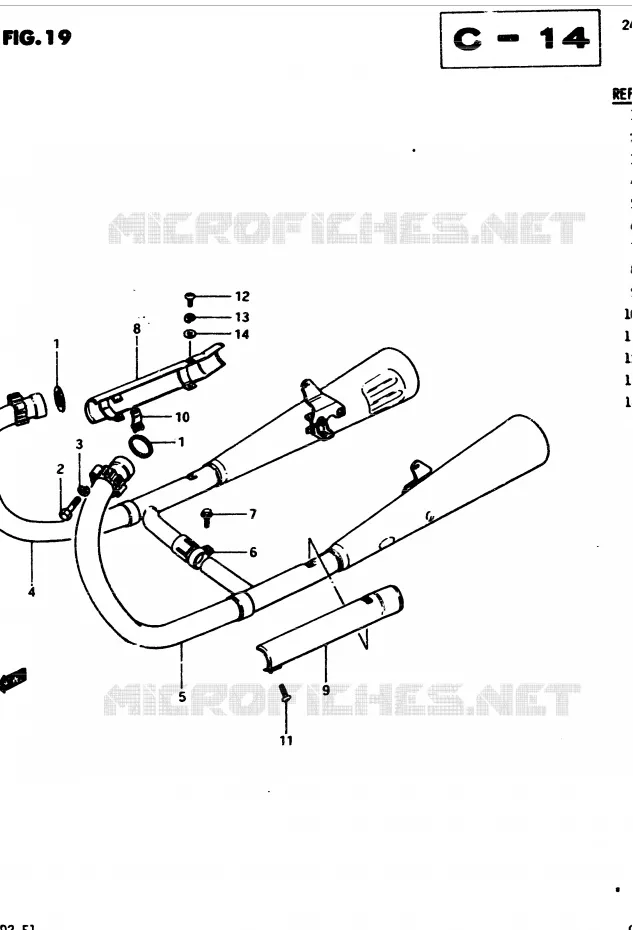 MUFFLER Suzuki MOTO 450 GS 1982  GS450Z(2/Z/D)