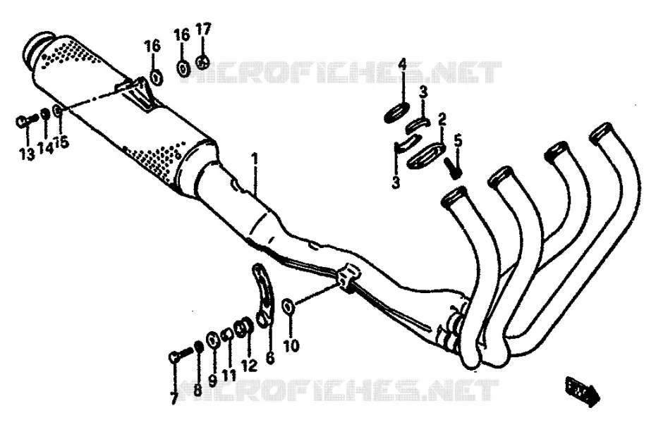 MUFFLER Suzuki MOTO 750 GSX-R 1985  GSX-R750F(F/G/H)