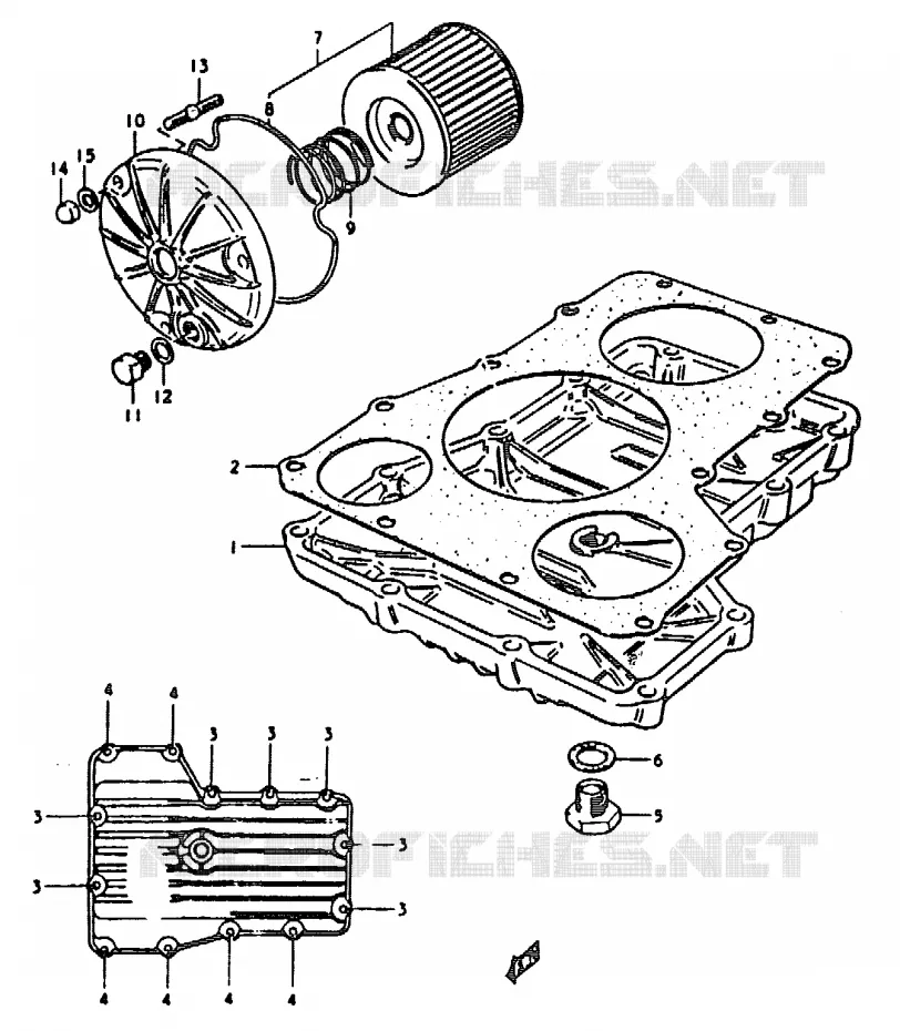 OIL PAN Suzuki MOTO 1000 GS 1978  GS1000EC(C/N)