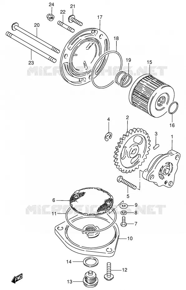 OIL PUMP Suzuki MOTO 125 GN 1983  GN125D(E1)