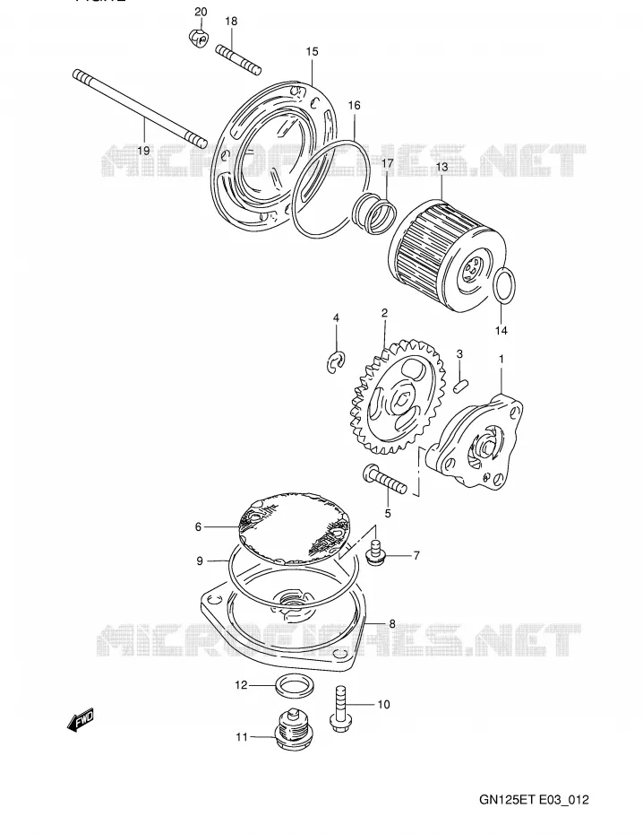 OIL PUMP Suzuki MOTO 125 GN 1995  GN125ES(E3)