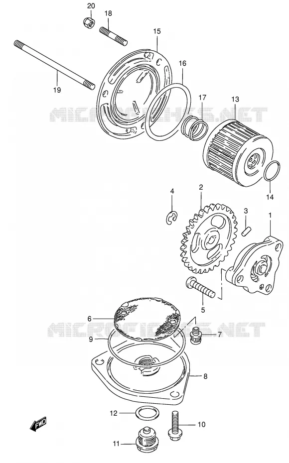 OIL PUMP Suzuki MOTO 125 GN 1998  GN125EW(E28)