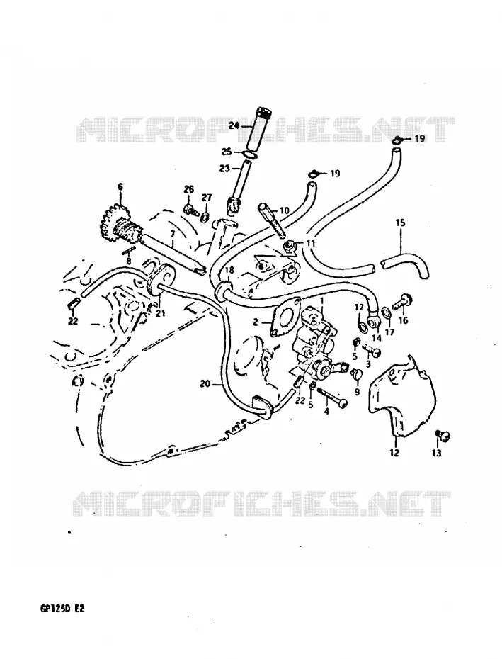 OIL PUMP Suzuki MOTO 125 GP 1983  GP125D(X/D)