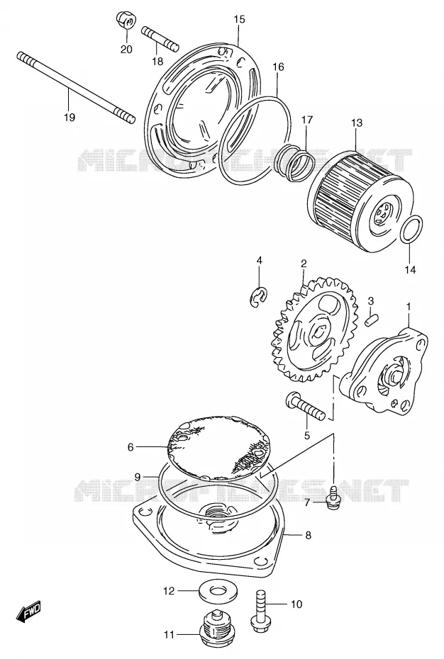 OIL PUMP Suzuki MOTO 125 GS 1999  GS125UX(E71)