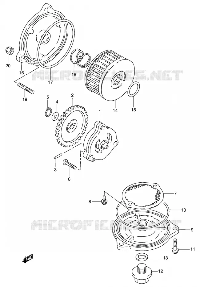 OIL PUMP Suzuki MOTO 250 GN 1991  GN250EM(E2)