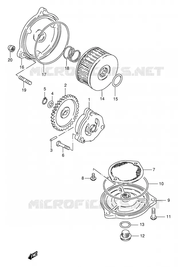 OIL PUMP Suzuki MOTO 250 GN 2000  GN250Y(E2)