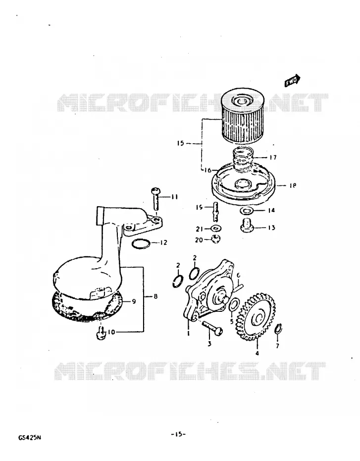 OIL PUMP Suzuki MOTO 425 GS 1992  GS425N(N)