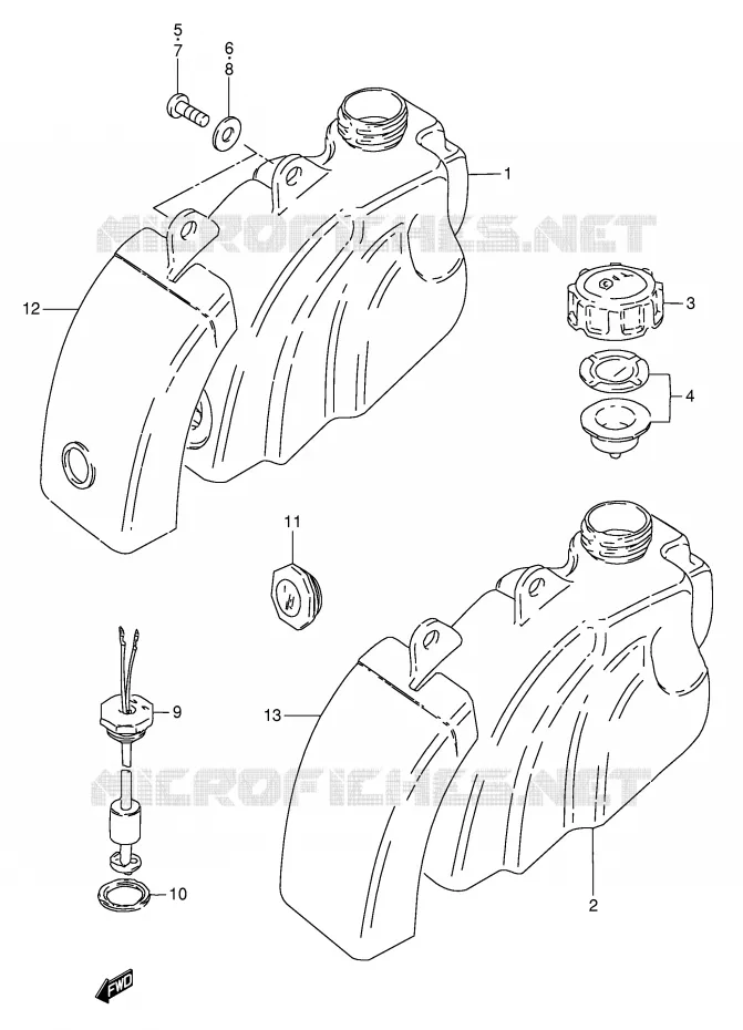 OIL TANK Suzuki SCOOTER 50 FZ 1993  FZ50NP(E1)