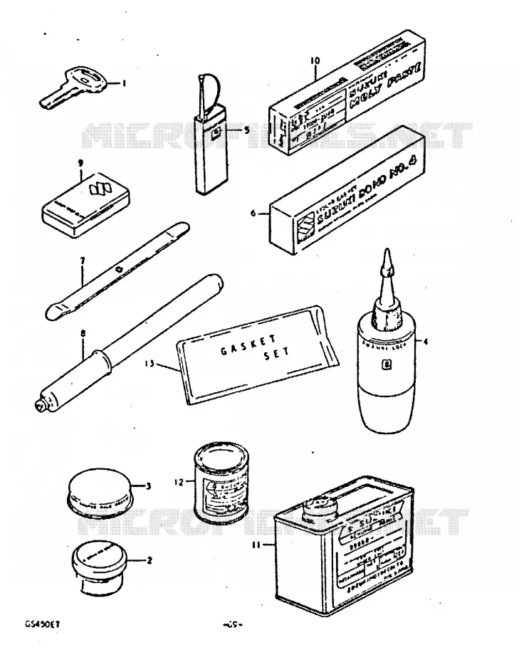 OPTIONS Suzuki MOTO 450 GS-E 1980  GS450ET(T)