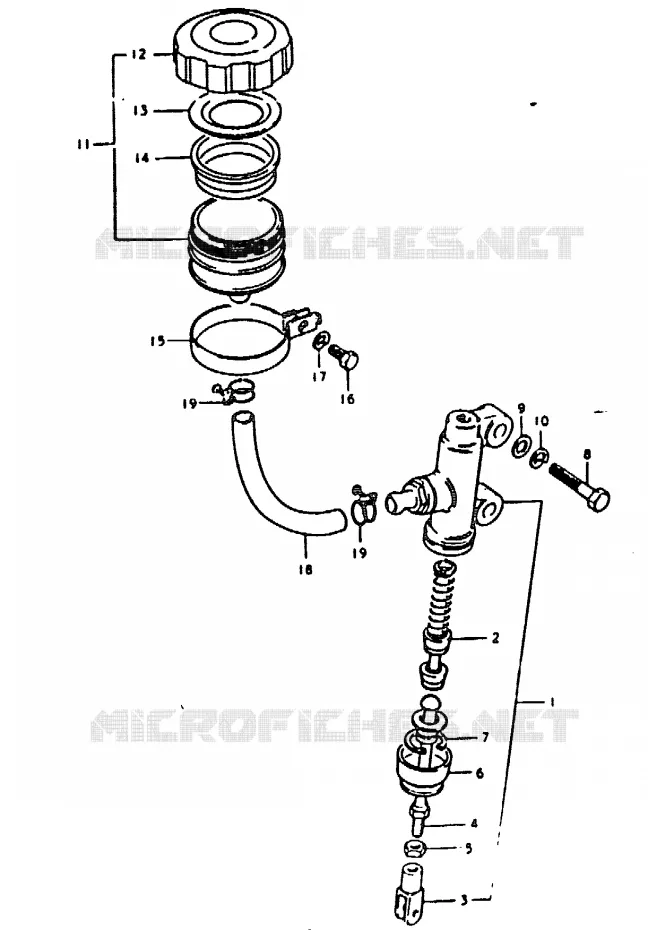 REAR BRAKE MASTER CYLINDER Suzuki MOTO 1000 GS 1978  GS1000EC(C/N)