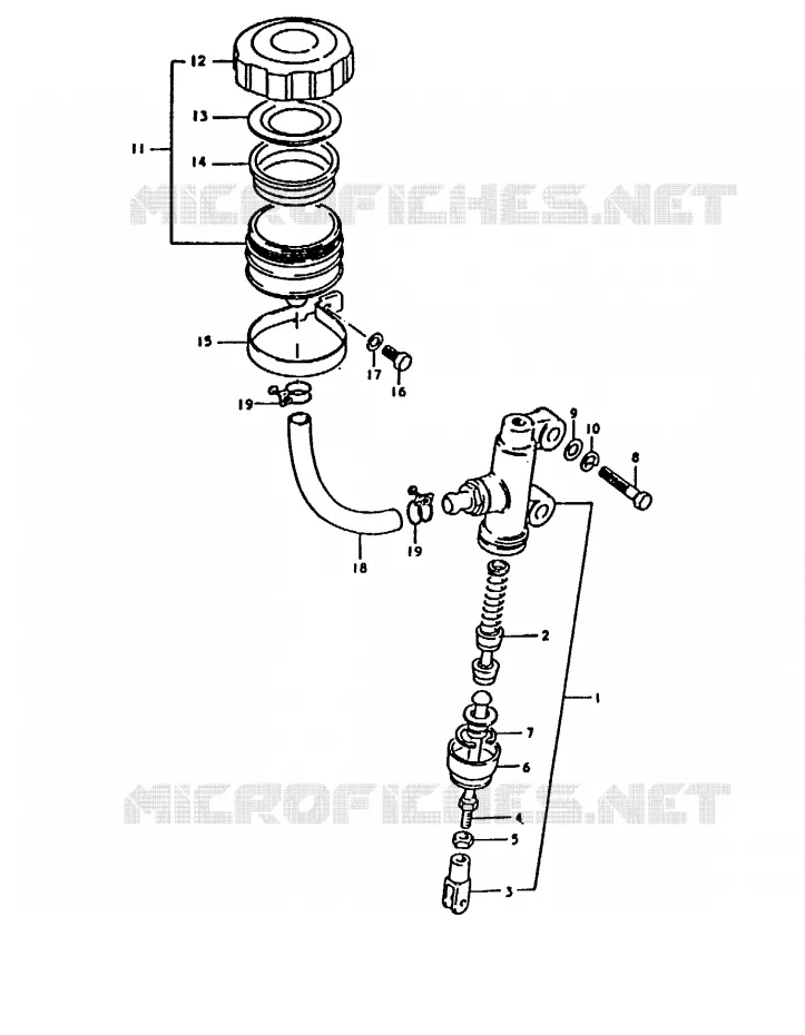 REAR BRAKE MASTER CYLINDER Suzuki MOTO 1000 GS 1980  GS1000HT(T)