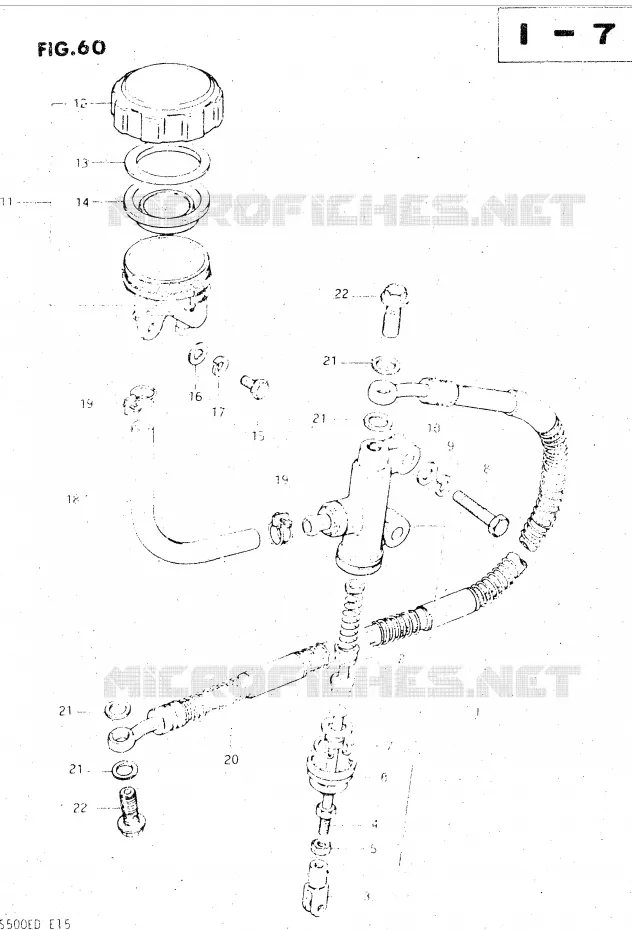 REAR BRAKE MASTER CYLINDER Suzuki MOTO 500 GS-E 1982  GS500EZ(Z/D)