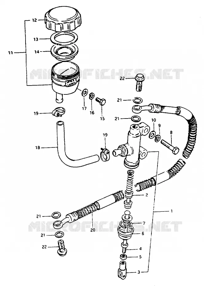 REAR BRAKE MASTER CYLINDER Suzuki MOTO 550 GS 1981  GS550LX