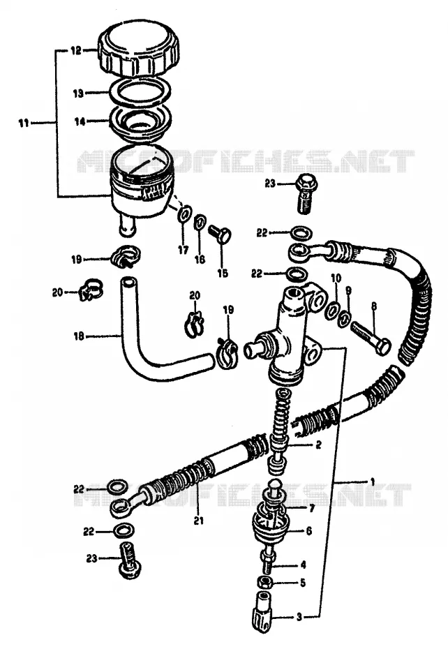 REAR BRAKE MASTER CYLINDER Suzuki MOTO 550 GS 1982  GS550MZ(X/Z)