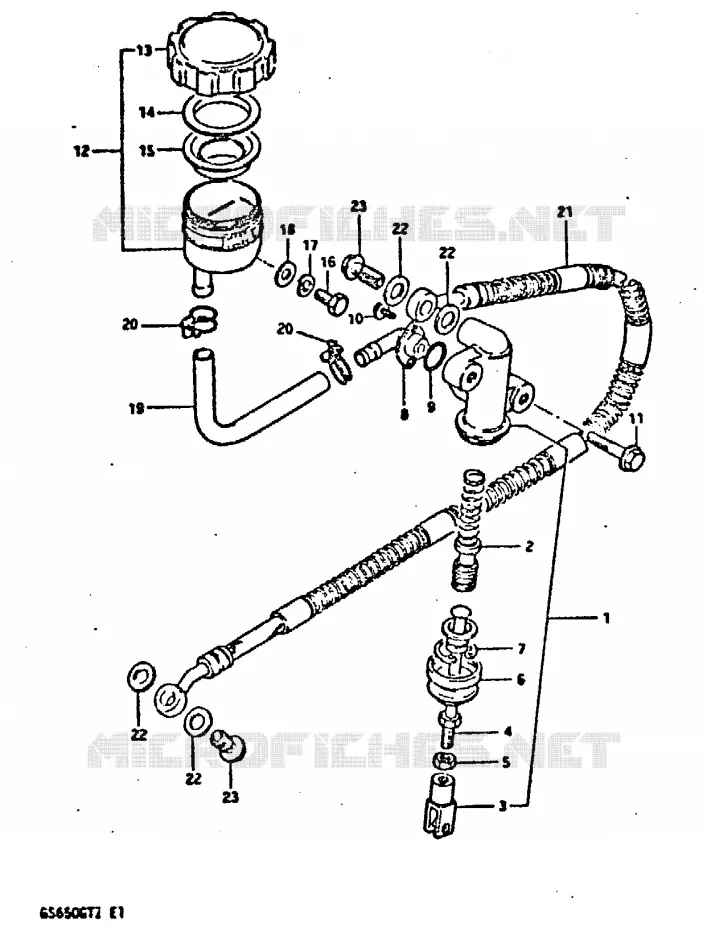 REAR BRAKE MASTER CYLINDER Suzuki MOTO 650 GS 1999  GS650GTX(X/Z)
