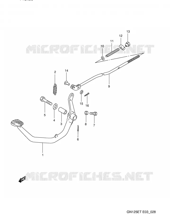 REAR BRAKE Suzuki MOTO 125 GN 1995  GN125ES(E3)