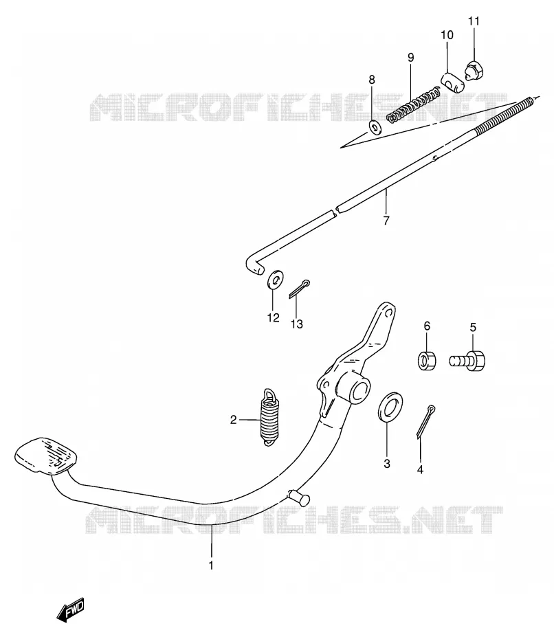 REAR BRAKE Suzuki MOTO 250 GN 1985  GN250F(E2)